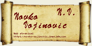 Novko Vojinović vizit kartica